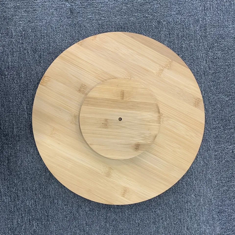 Round bamboo chopping board with turntable