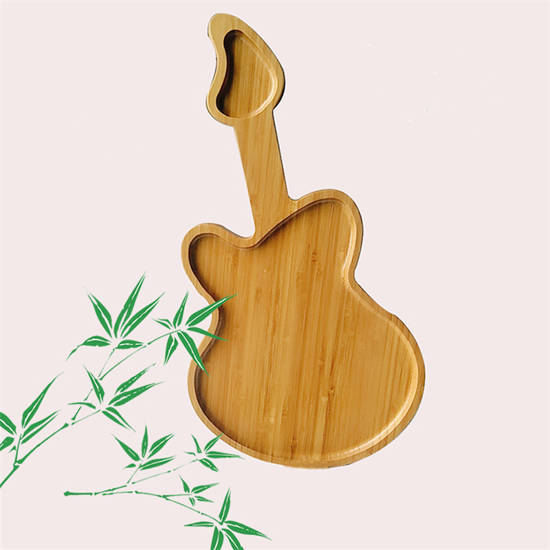 Guitar Shape Bamboo Plate