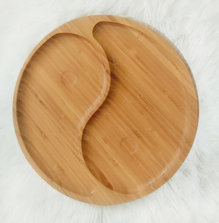 2 Compartment Bamboo Plate