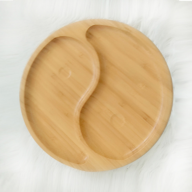 2 Compartment Bamboo Plate