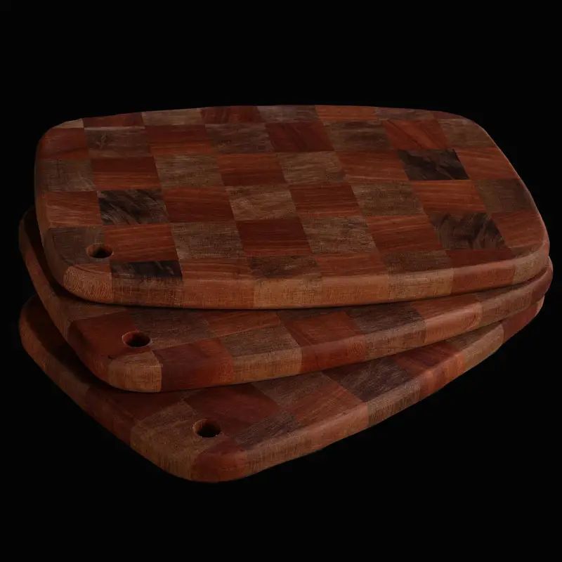 Dark spliced bamboo chopping board