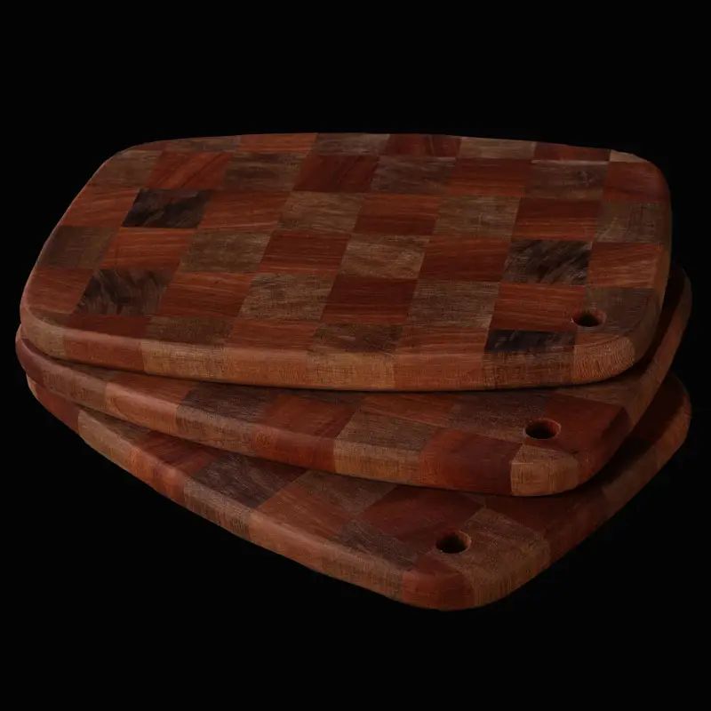 Dark spliced bamboo chopping board