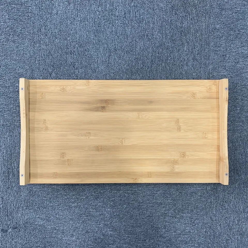 Large bamboo chopping board with stand