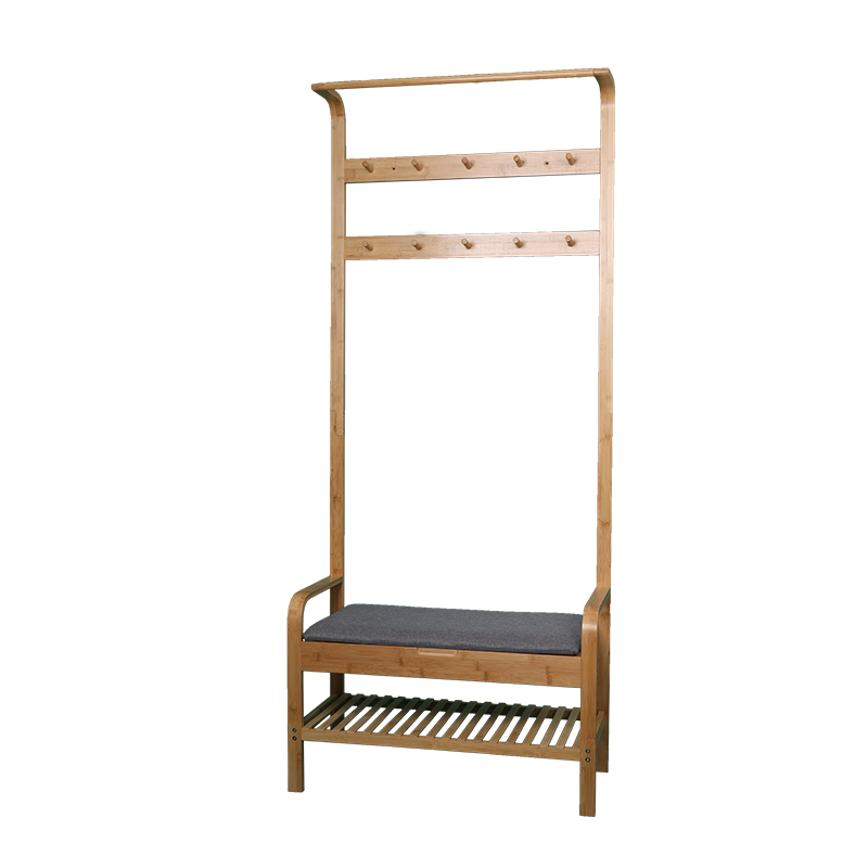 Sitting stool Curved hanging clothes rack