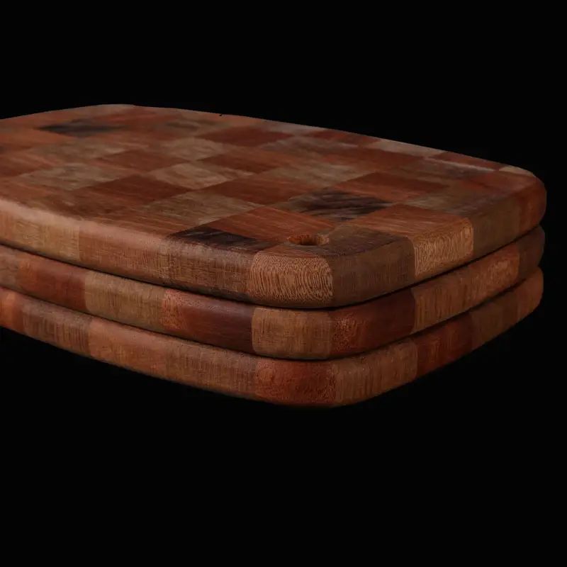 Dark spliced bamboo chopping board