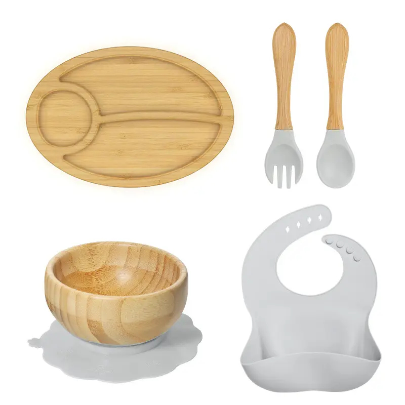 Bamboo Plate With Suction