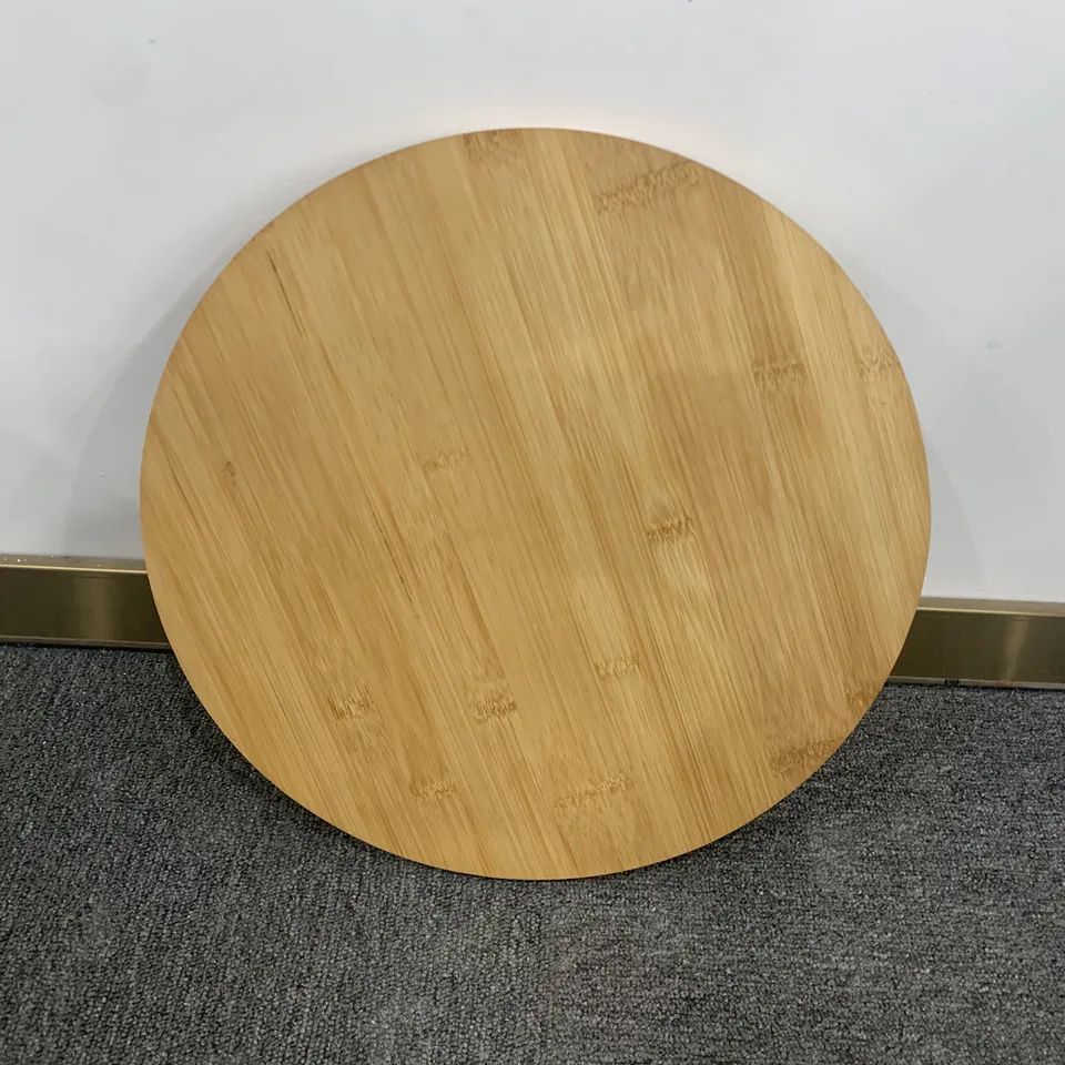 Round bamboo chopping board with turntable