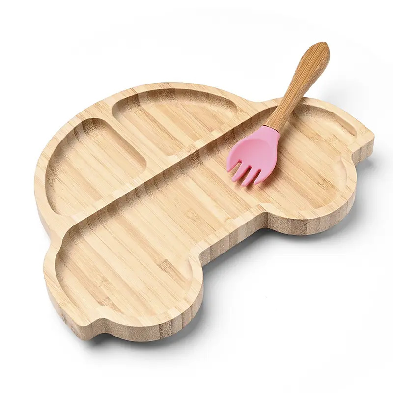 Bamboo Round Divided Baby Plate