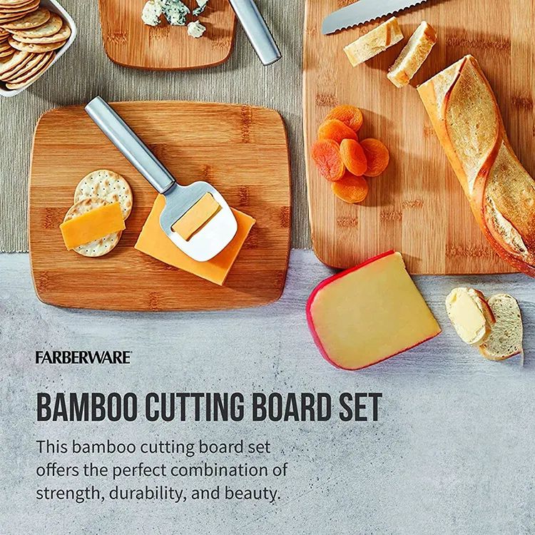 Rectangular Bamboo Chopping Board Set