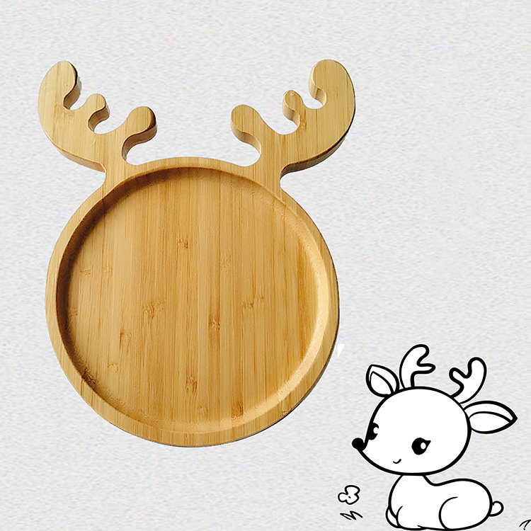 Deer Shape Bamboo Plate