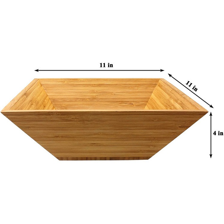 Bamboo square bowl