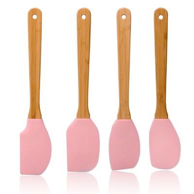 Silicone Baking Tools Spatula with Bamboo Handle