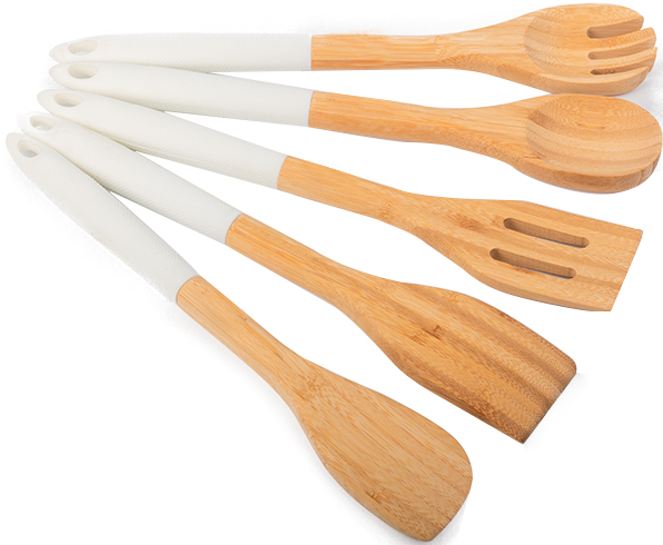 bamboo silicone spatula set