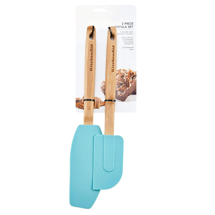 Silicone Baking Tools Spatula with Bamboo Handle