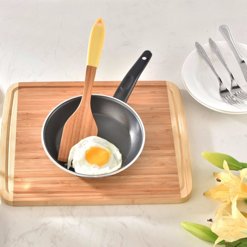 bamboo silicone spatula set