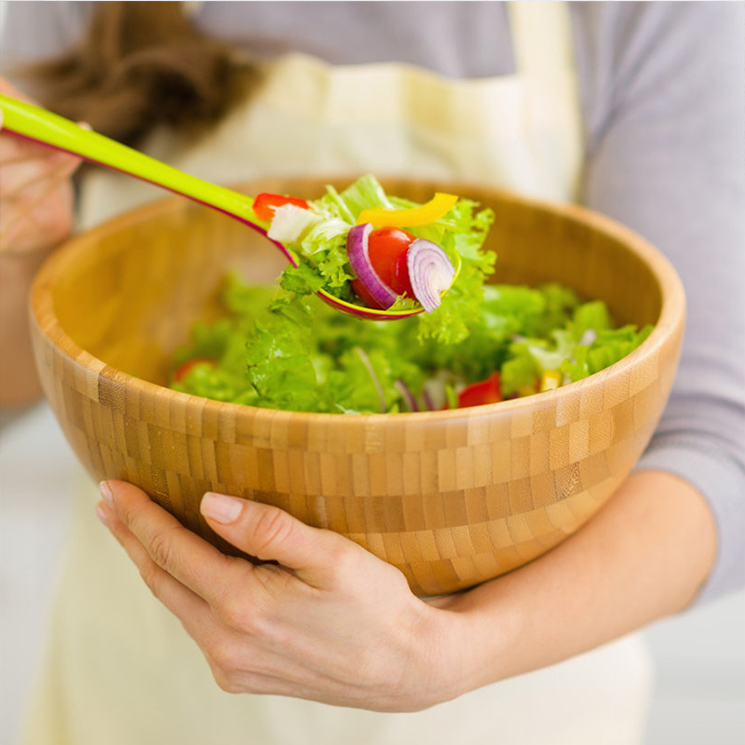 Bamboo salad bowl