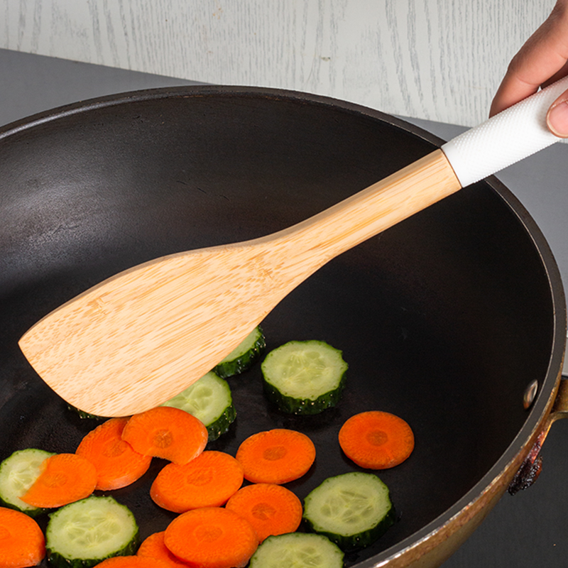 bamboo silicone spatula set