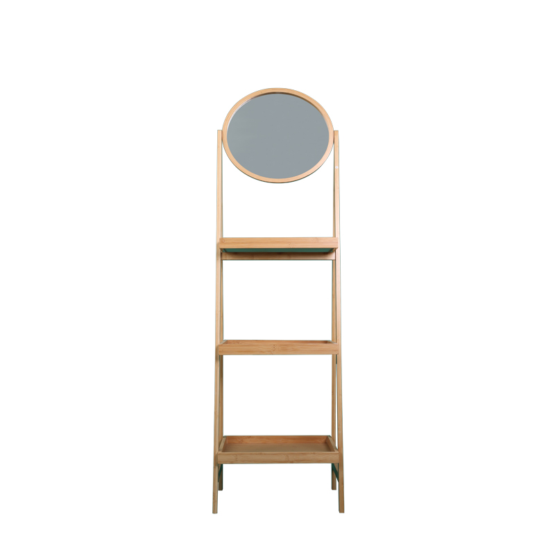 Three-tier box with mirrored storage rack