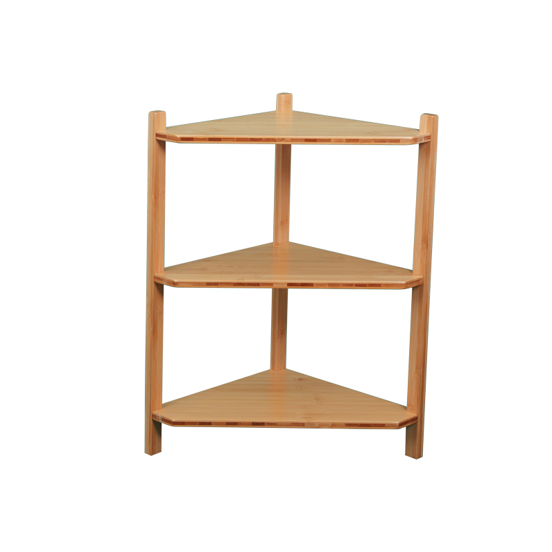 Three-story corner shelf