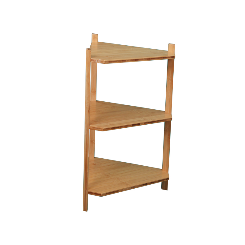 Three-story corner shelf