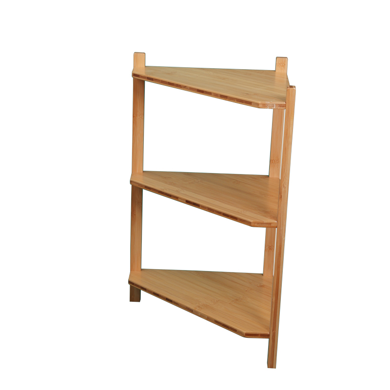 Three-story corner shelf