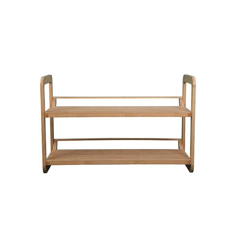 Curved two-layer shoe rack