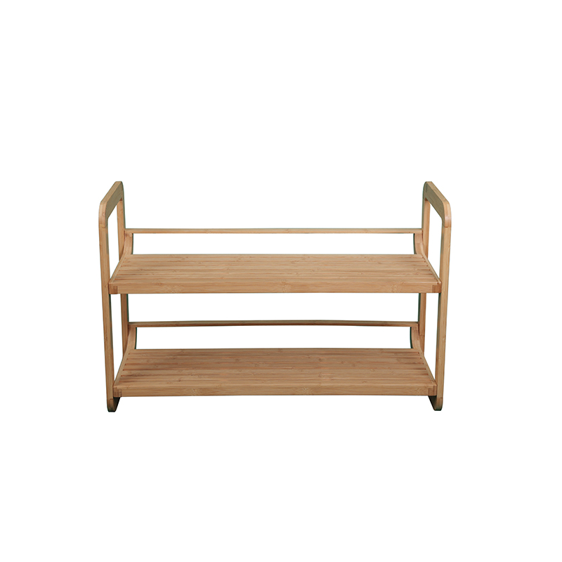 Curved two-layer shoe rack