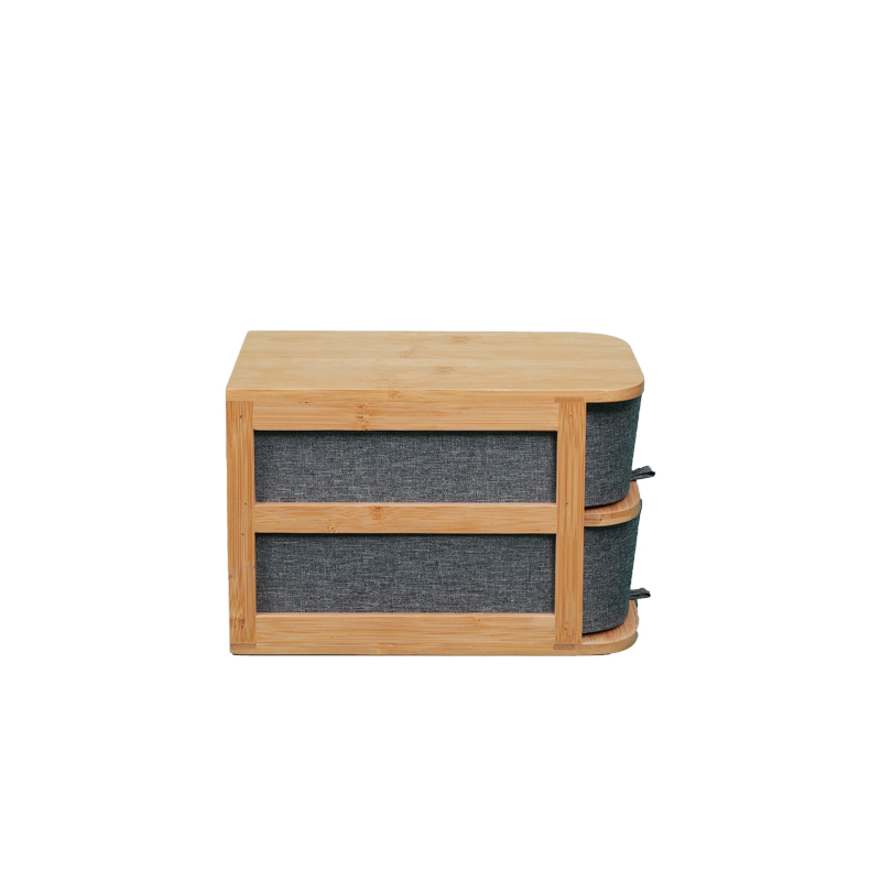 Bamboo drawer type storage box