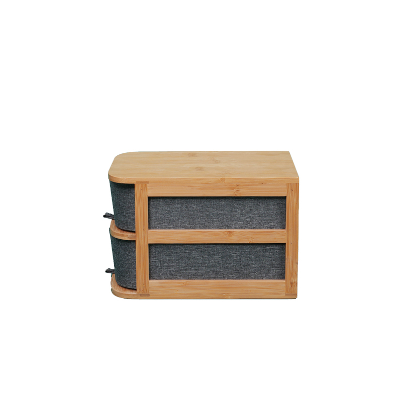 Bamboo drawer type storage box