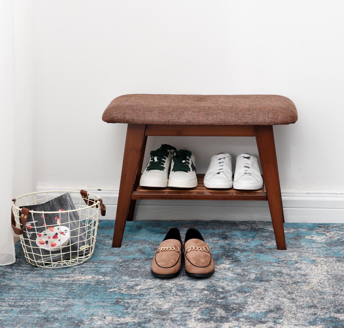 Bamboo 2 Shelves Small Shoe Rack