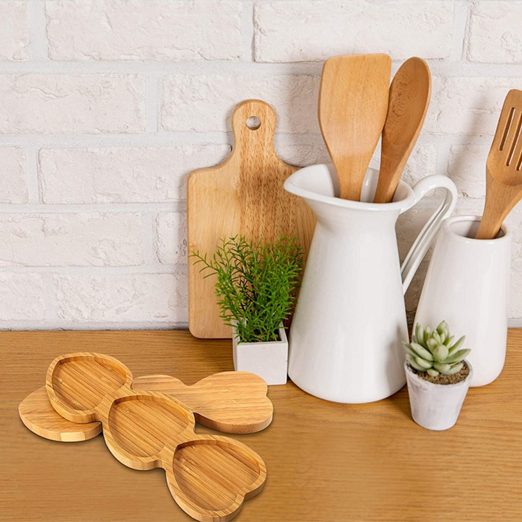 Heart Shaped Bamboo Plate