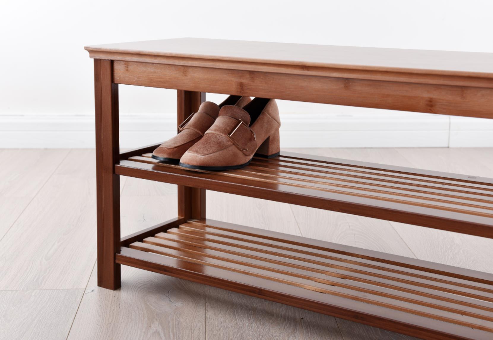 Bamboo 3-Tier Shoe Rack